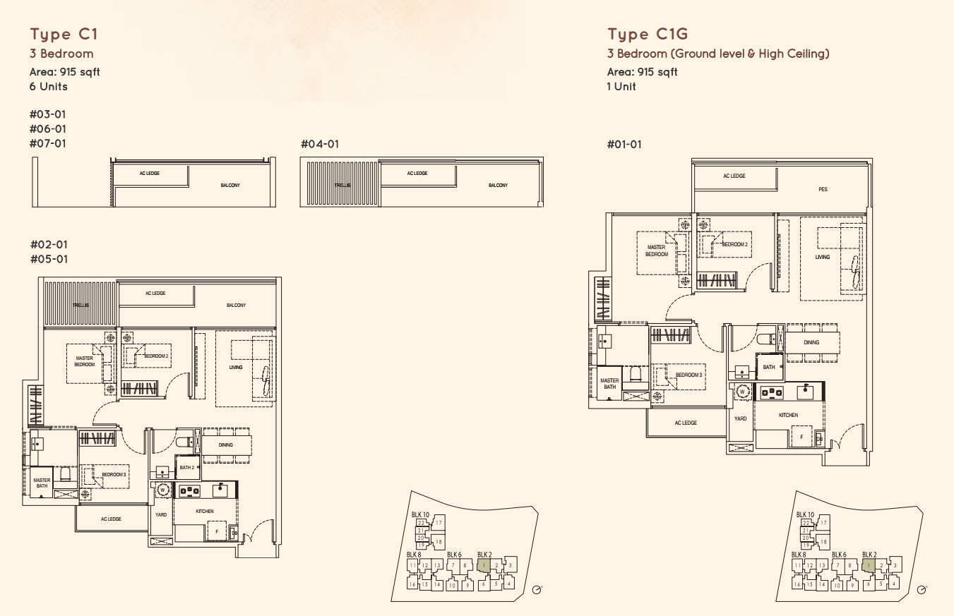 Kandis Residence Typical Units and Floor Plans